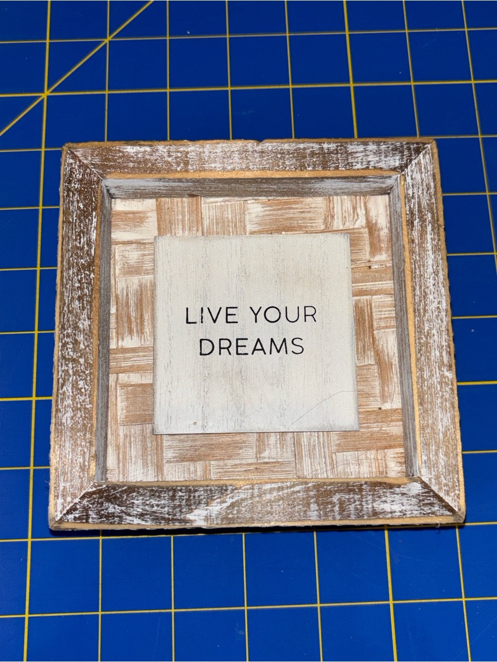 Rustic White & Brown 'Live Your Dreams' Wall Plaque - Home Accents